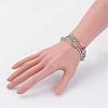 Three Loops Wrap Natural Mixed Stone Beads Bracelets BJEW-JB02922-03-3