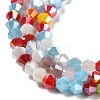 Opaque Solid Color Electroplate Glass Beads Strands GLAA-F029-P4mm-A16-3