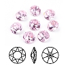 Pointed Back & Back Plated Glass Rhinestone Cabochons RGLA-J012-10mm-223-1