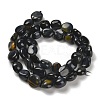Dyed Natural Blue Tiger Eye Beads Strands G-P497-01E-74-3