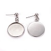 Tarnish Resistant 304 Stainless Steel Stud Earring Settings LS-STAS-L226-019C-P-2