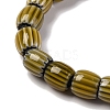 Handmade Lampwork Chevron Beads Strands LAMP-K041-01B-16-4