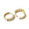 Brass Micro Pave Cubic Zirconia Huggie Hoop Earrings KK-E084-86G-2