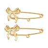 Bowknot 304 Stainless Steel Safety Pins Brooch Findings SA-CBA098D-12A-G-1