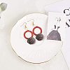 Handmade Cloth Fabric Covered Pendants WOVE-PH0001-13G-5