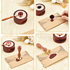 Brass Wax Seal Stamps with Rosewood Handle AJEW-WH0412-0207-3