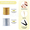 2 Rolls 2 Colors 12-Ply Round PET Metallic Thread MCOR-TA0001-03D-4