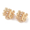 Brass Pave Clear Cubic Zirconia Beads KK-N256-08G-G-1