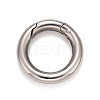 Non-Tarnish 304 Stainless Steel Spring Gate Rings X-STAS-M296-01P-A-1
