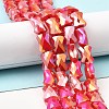 AB Color Plate Glass Beads Strands EGLA-P051-06A-B04-2