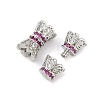 Brass Micro Pave Cubic Zirconia Screw Clasps KK-H202-15P-2