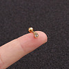 316L Surgical Stainless Steel Micro Pave Clear Cubic Zirconia Teardrop Cartilage Earrings WG9CD6D-30-1