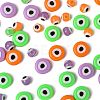 102Pcs 6 Colors Opaque Printed Acrylic Beads OACR-FS0002-36-3