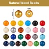 260Pcs 26 Colors Painted Natural Wood Beads WOOD-SZ0001-07-2