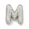 Platinum Plated Brass Micro Pave Cubic Zirconia Pendants KK-L073-001P-M-1
