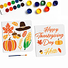 MAYJOYDIY US 1 Set Autumn Theme PET Hollow Out Drawing Painting Stencils DIY-MA0001-58-1