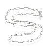 304 Stainless Steel Paperclip Chain Necklace NJEW-M183-04P-1