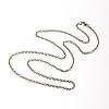 Iron Cable Chain Necklace Making MAK-J009-38AB-2