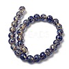 Gold Sand Lampwork Beads Strands LAMP-P071-12mm-05-2