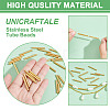 Unicraftale 30Pcs Ion Plating(IP) 304 Stainless Steel Tube Beads STAS-UN0053-11-5