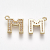 Brass Cubic Zirconia Charms KK-S348-330M-2