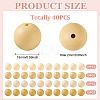 40Pcs 4 Colors Round Silicone Focal Beads SIL-TAD0001-02F-4