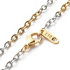 Two Tone 304 Stainless Steel Cable Chains Necklaces NJEW-JN03610-1