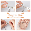 8Pcs Stainless Steel Fold Over Clasps STAS-FH0002-28-4
