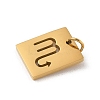 304 Stainless Steel Charms STAS-R001-03G-08-2
