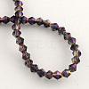 Electroplate Glass Bead Strands EGLA-R094-3mm-10-2