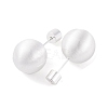 Round Ball Drawbench Brass Ear False Plugs for Women EJEW-G391-24B-S-3