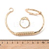 Ring Braaa Hammered Cuff Bangle & Ring Sets SJEW-C008-01KCG-3