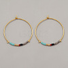 Bohemian Handmade Glass Seed Beads Hoop Earrings AM1646-5-1