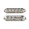 Brass Crystal Rhinestone Spacer Bars RB-T019-01A-P-1