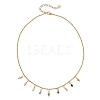 3MM Faceted Round Natural Multicolor Tourmaline Pendant Bib Necklaces with 304 Stainless Steel Cable Chains NJEW-JN05943-4
