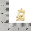 Brass Crystal Rhinestone Letter Links Connector Charms KK-S395-06G-E-3