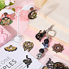 16Pcs 8 Styles Opaque Printed Acrylic Pendants OACR-SC0002-26-3