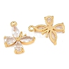 Brass Pave Cubic Zirconia Pendants CU-CBA7392-11G-01-2