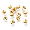 304 Stainless Steel Crimp Beads Covers STAS-P239-34G-03-1