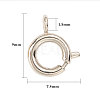 Brass Spring Ring Clasps KK-CJ0001-08-3