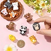 5Pcs 5 Styles Silicone Focal Beads SIL-YW0002-29A-4