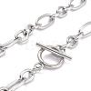 304 Stainless Steel Figaro Chain Necklaces NJEW-O124-03P-3