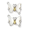 Brass Micro Pave Cubic Zirconia Pendants KK-U043-31P-01-1