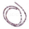 Natural Lepidolite/Purple Mica Beads Strands G-G770-04A-4mm-3