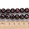 Handmade Silver/Gold Foil Lampwork Beads Strands LAMP-L079-07C-4