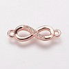 Brass Cubic Zirconia Links KK-P134-57RG-1