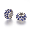 Antique Silver Plated Alloy European Beads MPDL-L029-X04-AS-2