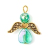 Acrylic with Alloy Pendants PALLOY-JF02418-01-2