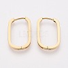 304 Stainless Steel Oval Hoop Earring Findings STAS-G317-02G-3