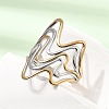 304 Stainless Steel Cuff Open Rings for Women SA-CBA82C8-19GP-3